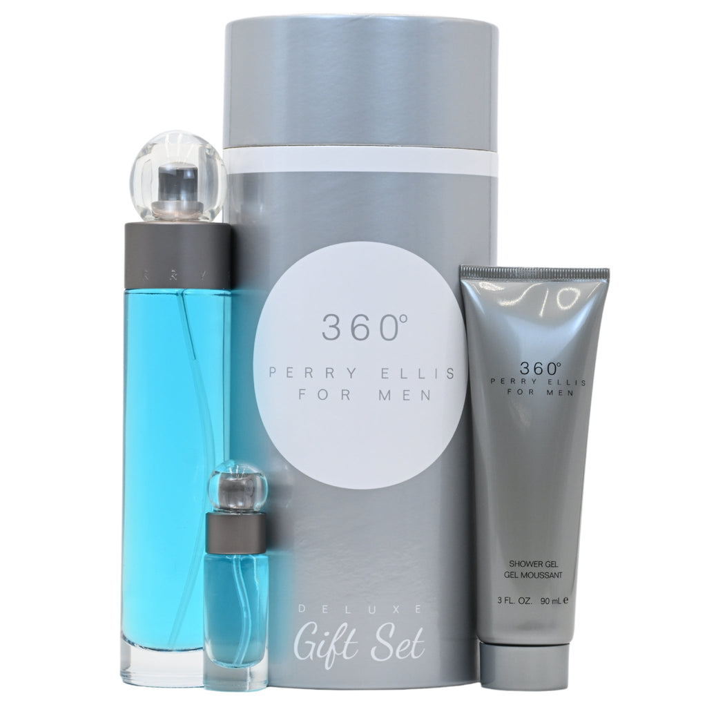 360 by Perry Ellis for men 3 pcs gift set New in Canister