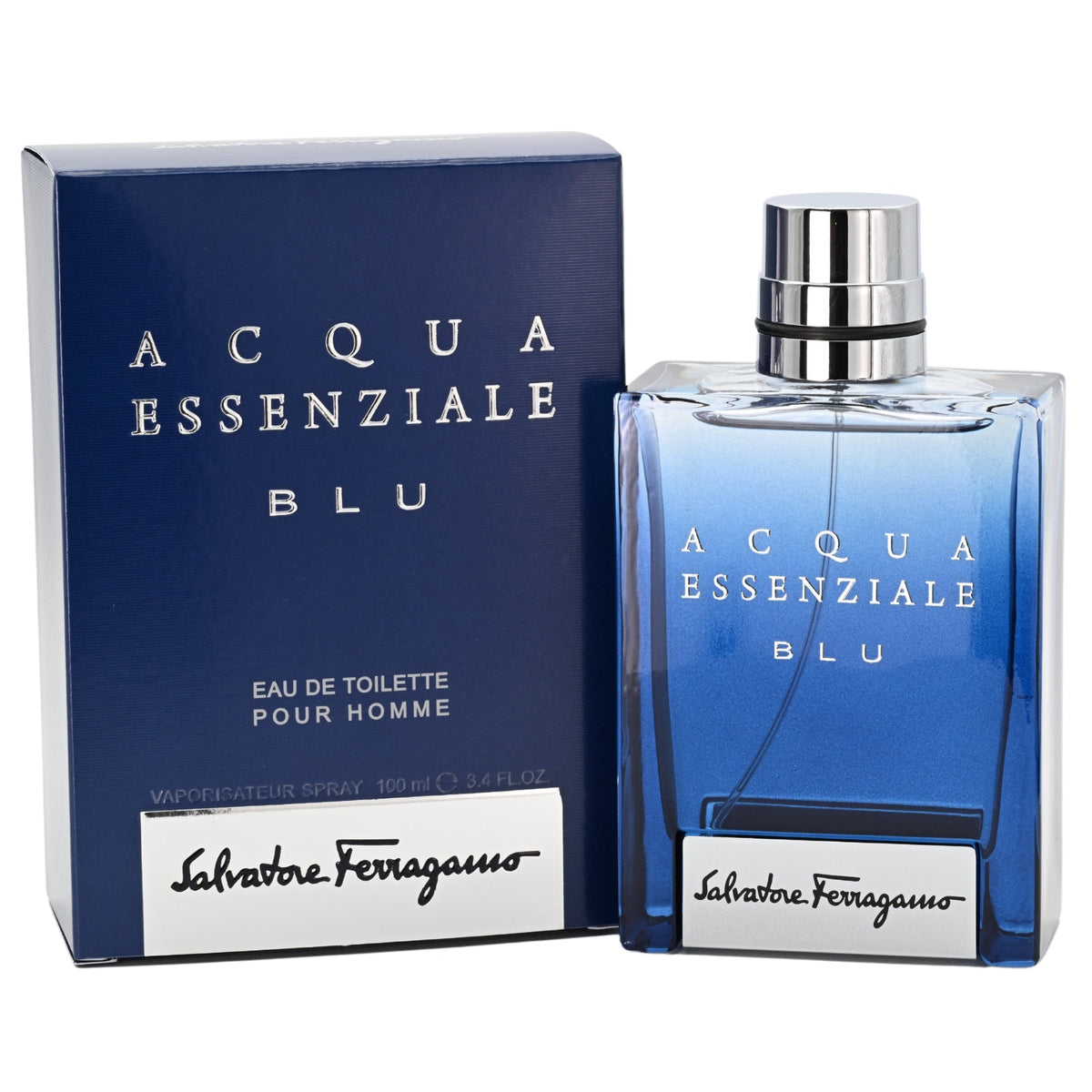 ACQUA ESSENZIALE BLU by Salvatore Ferragamo for men 3.4 oz 3.3 edt New in Box