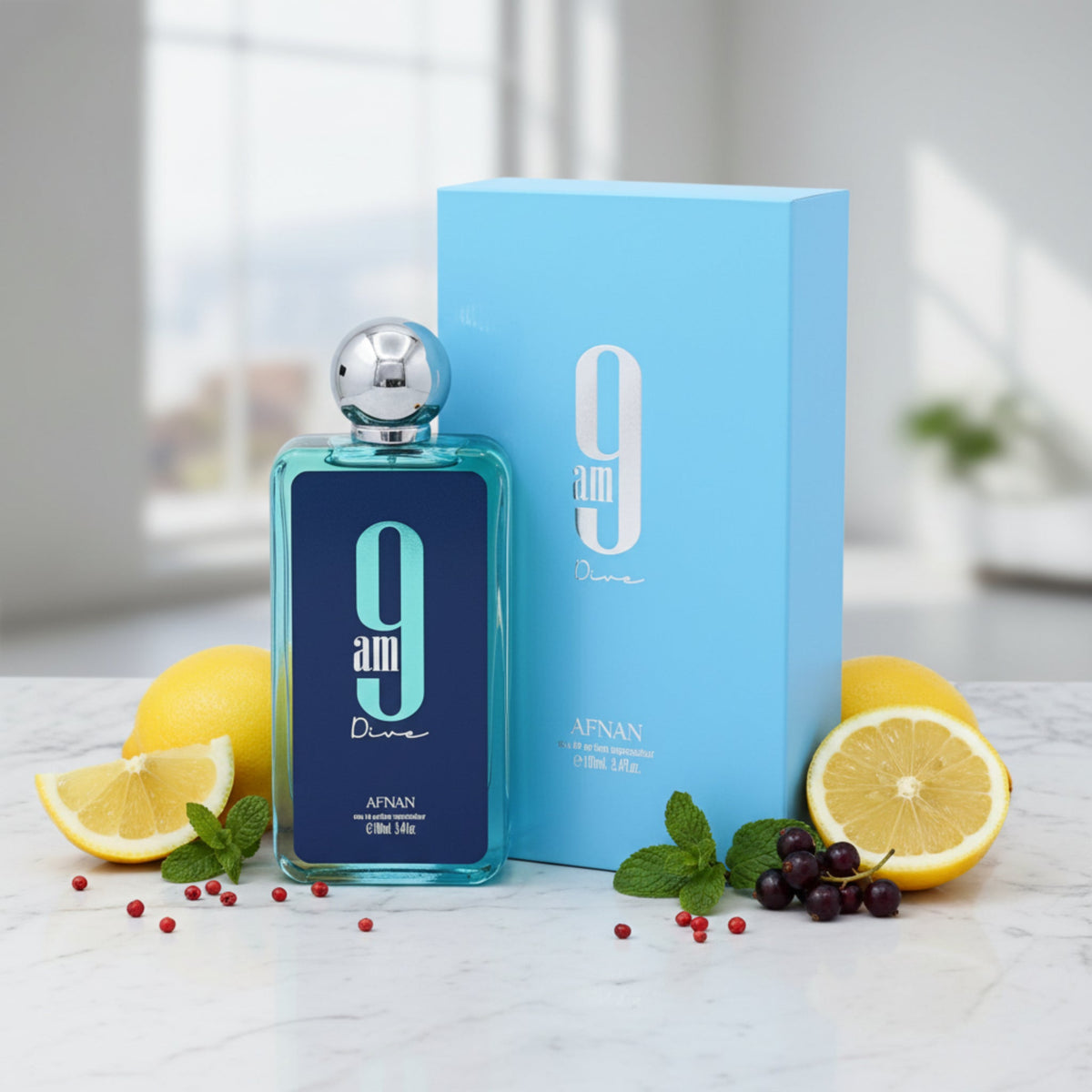 AFNAN 9AM Dive Eau de Parfum Spray Unisex 3.4 oz / 100 ml New Retail Box