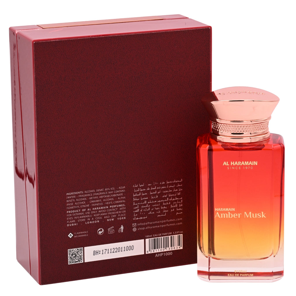 Amber Musk by Al Haramain perfume for unisex EDP 3.3 / 3.4 oz New in Box