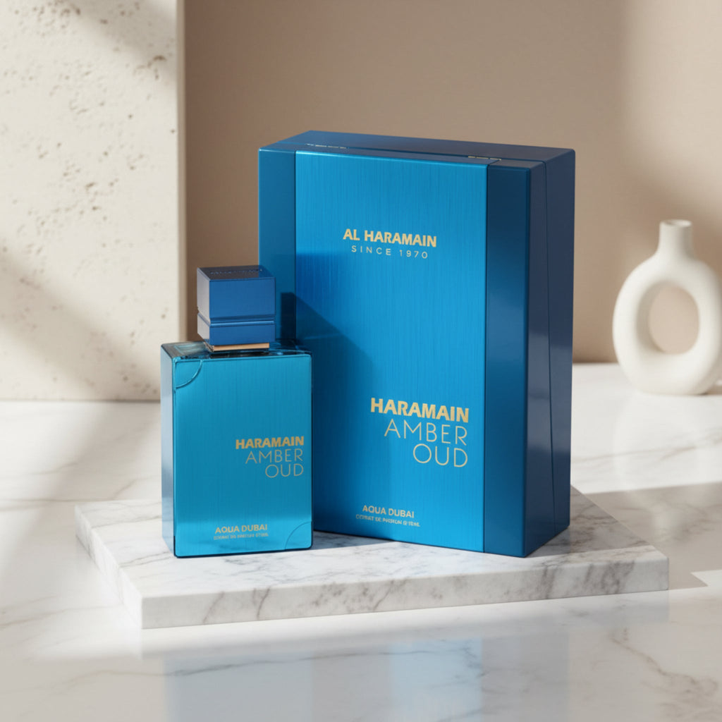 Amber Oud Aqua Dubai by Al Haramain for Unisex EDP 2.5 oz New in Box