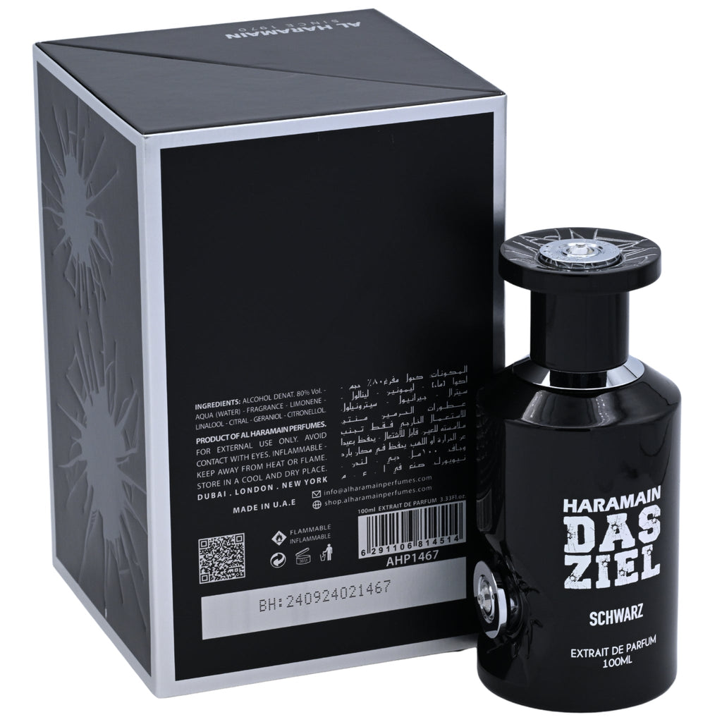 Das Ziel Schwarz by Al Haramain for unisex EDP 3.3 / 3.4 oz New in Box