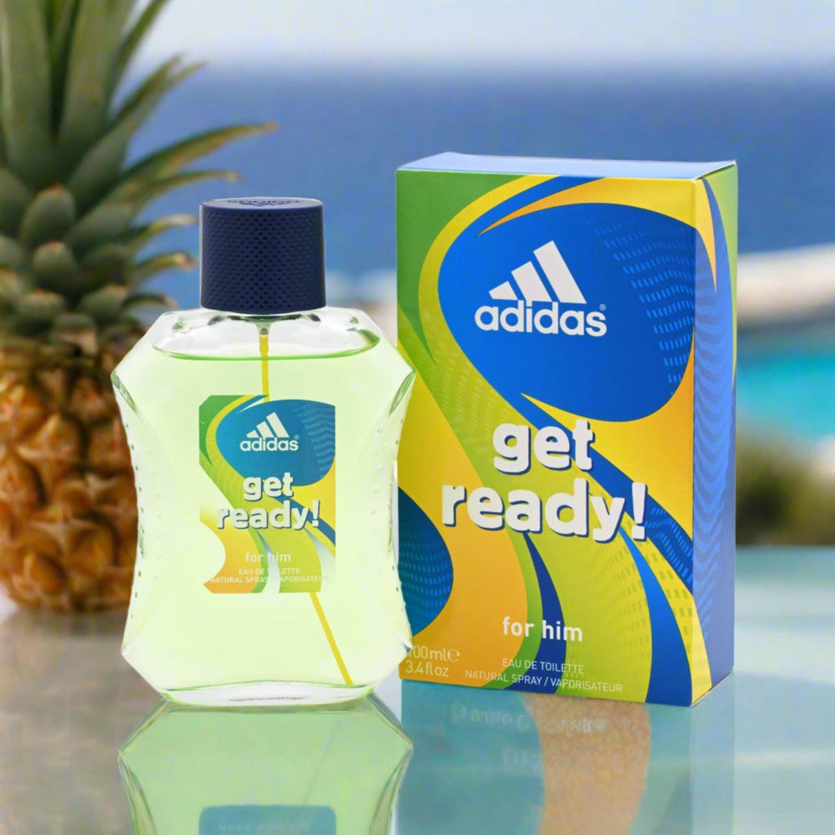 GET READY ! Adidas men cologne edt 3.4 oz 3.3 NEW IN BOX