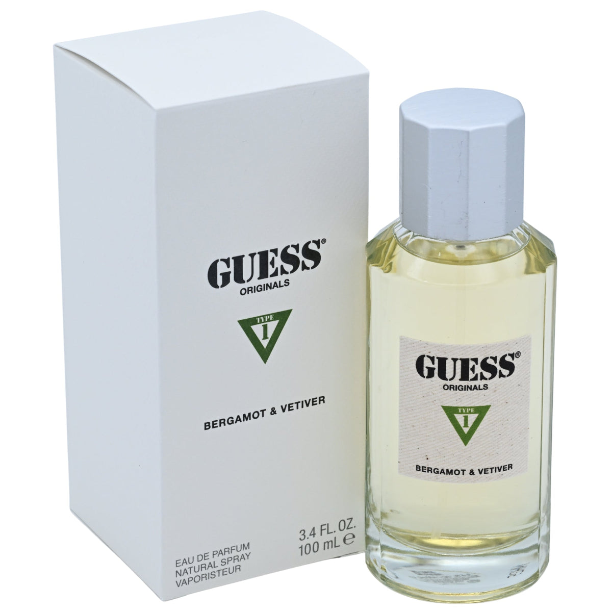 Guess Originals Type 1 Bergamot & Vetiver  by Guess Eau de Parfum Spray for Unisex 3.4 oz