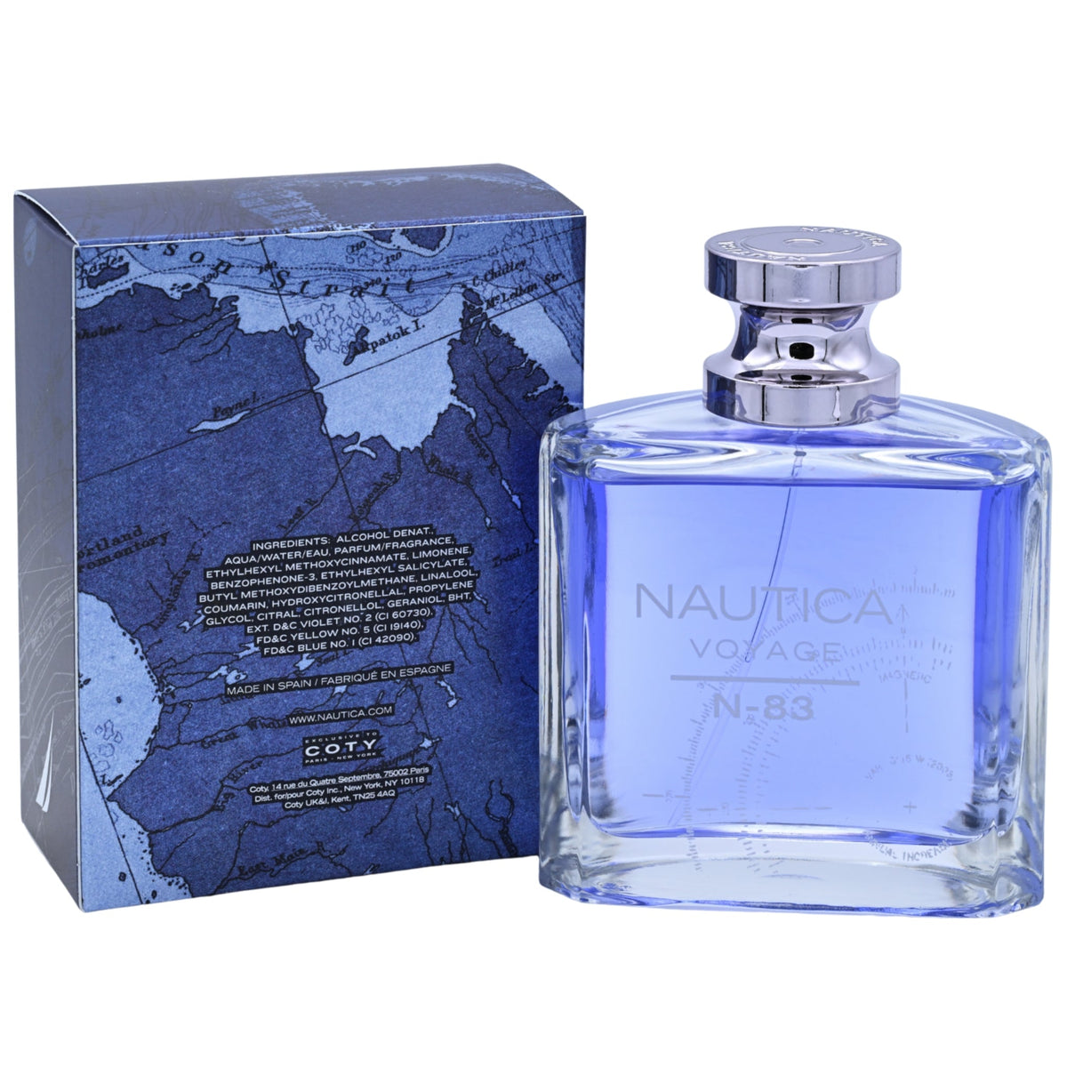 NAUTICA VOYAGE N - 83 for men 3.3 / 3.4 oz edt Cologne New in Box