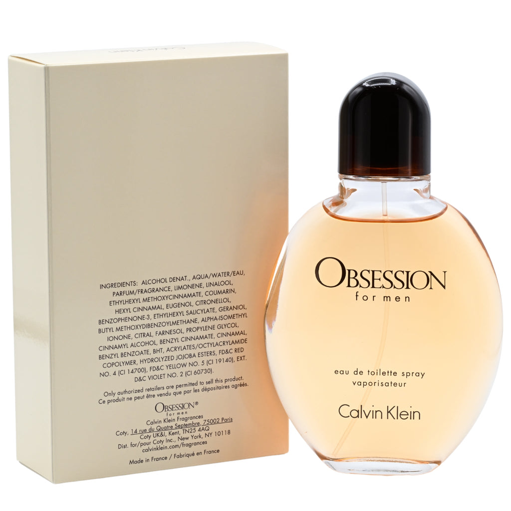 OBSESSION by Calvin Klein Cologne for Men EDT 4.0 oz New in Box
