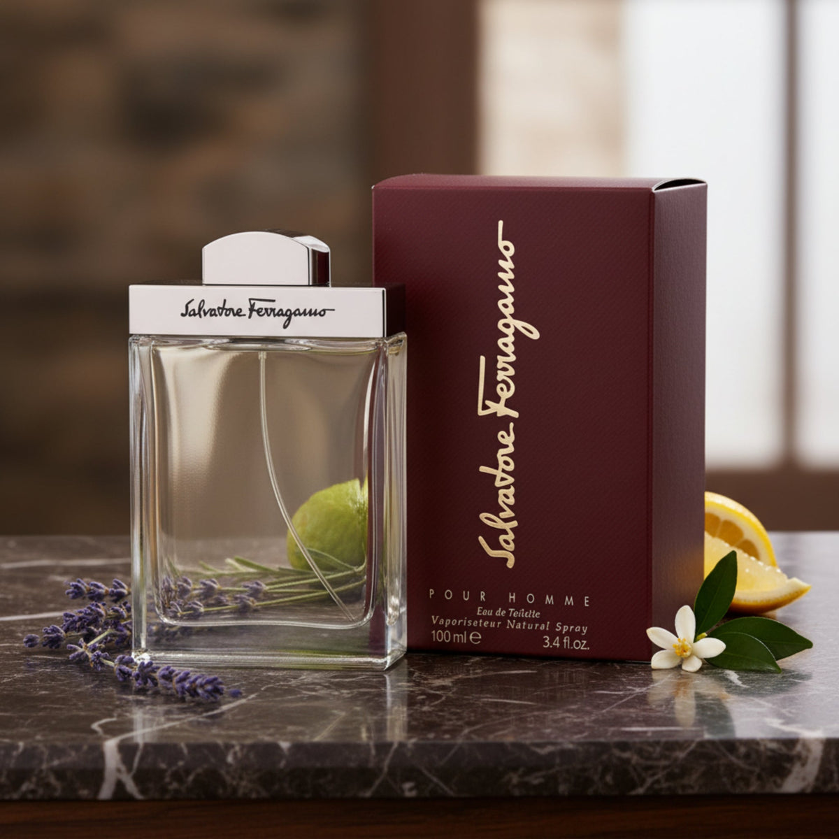 SALVATORE FERRAGAMO POUR HOMME Cologne 3.4 oz New in Box