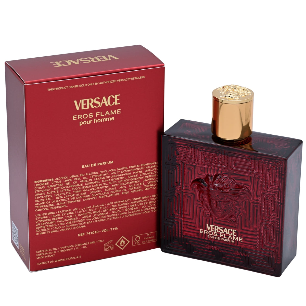 VERSACE EROS FLAME by Versace for men cologne EDP 3.3 / 3.4 oz New in Box